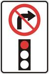 No right turn on red sign